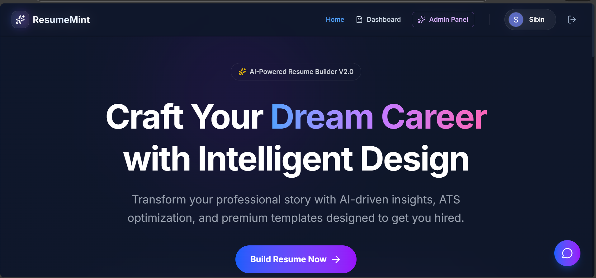ResumeMintAI – MERN Stack Resume Builder